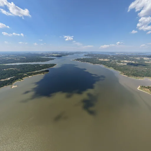 Lake and shoreline aerial from the Hagerman area
